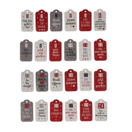 Advent Calendar DIY Cards with Sayings Craft Set │ 4.5 x 8 cm Paper 1-24 Cards │ Christmas Advent Calendar (1 x Advent Calendar Cards 24 Pieces)