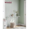 VASAGLE Entryway Table, Console Table, Tempered Glass Tabletop, Modern Sofa