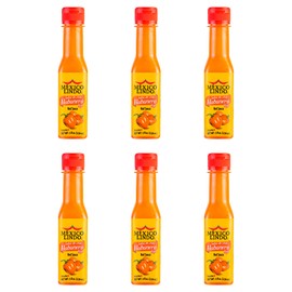 Mexico Lindo Red Habanero Hot Sauce | Real Red Habanero Chili Pepper | 78,200 Scoville Level | Enjoy with Mexican Food, Seafood & Pasta | 5 Fl Oz Bottles (Pack of 6)