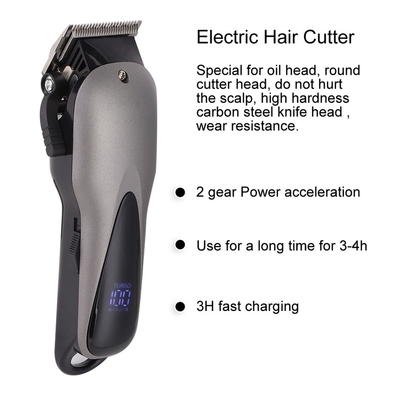 SHINON LED Adjustable Hair Clipper Trimmer Haircut Machine Electric Barber