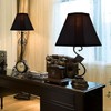 GO&SO Bell Lamp Shades Set of 2 Black Scalloped Lamp