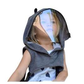 Face Shield Head Protection Detachable Transparent Headgear for Children Sunshade Grey