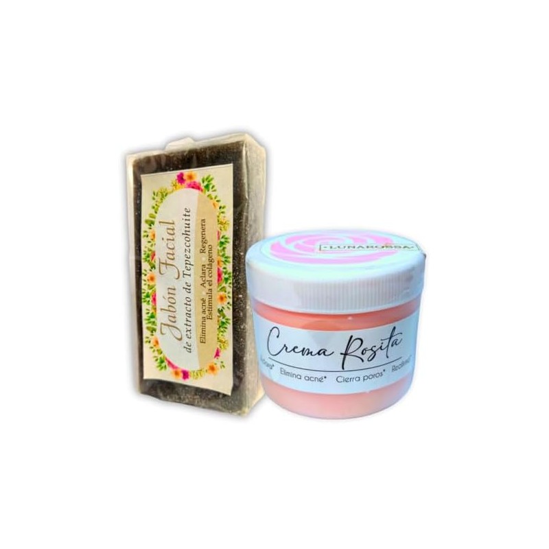Kit Crema Rosita de Obregón y Jabón Natural Tepezcohuite 100gr