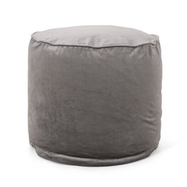 Christopher Knight Home Gwinnett Pouf, Pewter Gray Large