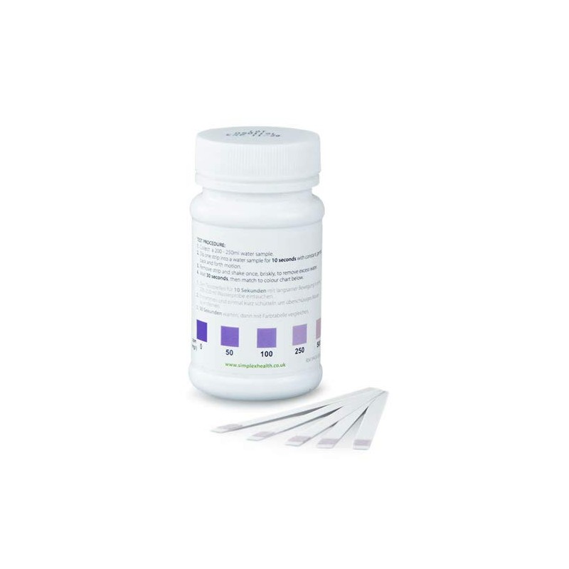 SimplexHealth Chloride Check Water Test Strips (50 Strips) Test Levels: