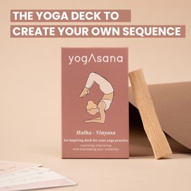 80 Yoga Cards Hatha Vinyasa - All Levels: Beginner to Yoga Teacher - Accessible for All - Adult Game - Instructions for Creating Sequences and Perfecting - Yoga Cards
