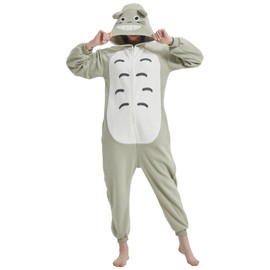 Sqlszt Animal Onesie Adult One Piece Pajamas Unisex Cosplay Costume for Women Men L Grey