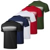 HovSiyla 5 Pack Athletic Shirts Men Sport Moisture Wicking Tops