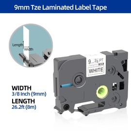 Madhurlabels Tape Compatible with Brother Label Printer Tape Replacement for Brother Label Tape,Compatible with Brother P Touch Tape Use for PT-D210 PT-D400 PT-H100 PT-D200 Label Maker