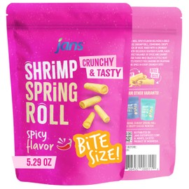 Jans Shrimp Spring Roll, Spicy Flavor, Crunchy Bite Size Snacks, 5.29 oz (Pack of 1)