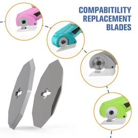 VLOXO Replacement Blades Compatible- with 4V VLOXO Y4100 Cordless Electric Scissors Rotary Blades Fabric Cutter Blades