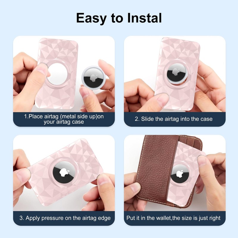 HAUXGOGO Protective Cover for Air Tag (2 Pieces) Ultra-Thin Card