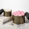 Oairse Gold and Black Stripes Flower Boxes for Arrangements Set