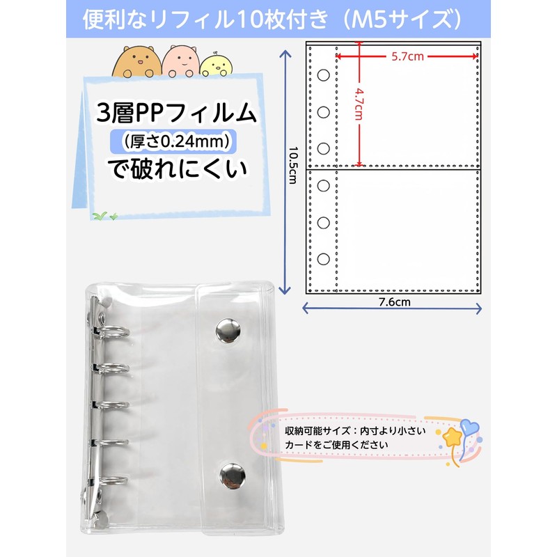 LightBeam Seal Album Transparent M5 | Includes 10 2-Pocket Double-Sided