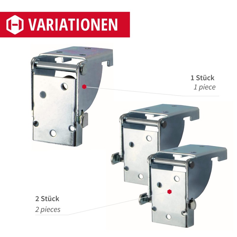 GedoTec® Hinge Fitting - 1 Pair, Folding Bracket, Table Hinge