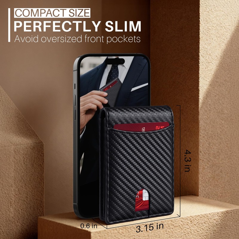 Tipmile Wallet for Men Slim RFID Blocking Credit Card Holder,