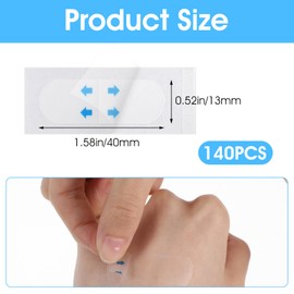 Ymapinc 140Pc Invisible Face Neck Lift Tape, Face Tape Lifting Invisible Instant Adhesive Tightening for Lifting Loose Sagging Skin, Jowls, Eyes Wrinkles, Waterproof Reusable