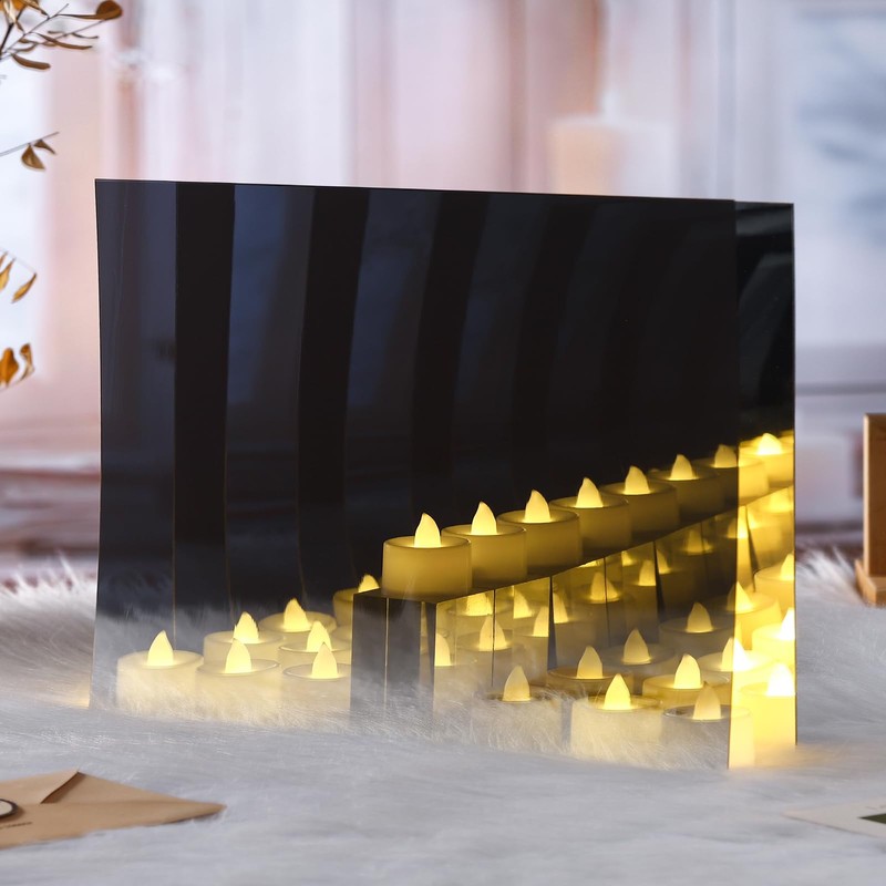 Yookeer 3 Pcs Two Way Mirror Glass, 18x24x0.04 Inch Acrylic