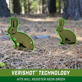 GoSports Outdoors Rabbit Terrain Targets, Reactive Shooting Range Targets with Neon Green VeriShot Confirmation, Great for Small Calibers