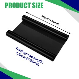 QZTYTY 12 × 48 Inch Car Light Tint Film, Tail Light Tint, Car Vinyl Wrap Protector Film, Car Accessories Car Light Self-Adhesive Tint Film Universal for Cars Auto Modification Cover (Matte Black)