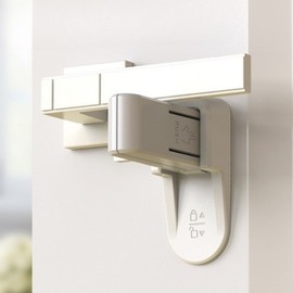 No-Drill Door Opening Prevention Lock - Doorknob Safety Latch for Kids & Pets, Entry/Interior Door Handle Stopper Door Lock] White 3ea