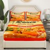 Feelyou Japanese Ramen Queen Size Bed Sheet Set (3 Piece