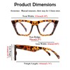 FEISEDY Square Cat Eye Reading Glasses Blue Light Blocking Women