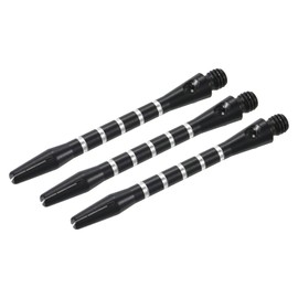 PATIKIL 48mm Dart Shafts, Medium 2BA Thread Aluminum Dart Stems Dart Accessories for Steel Tip - 3 Pack (Black)
