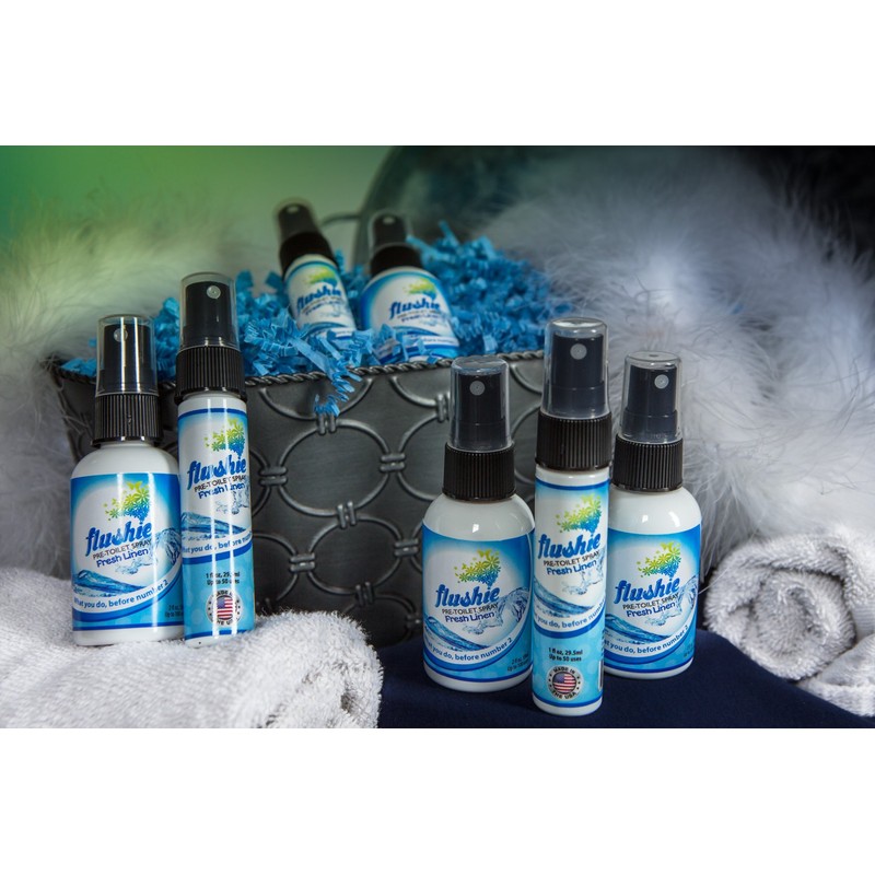 Flushie Pre-Toilet Sprays for Poop Travel Size Toiletries Bathroom Spray