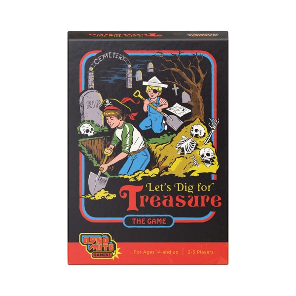 Cryptozoic Entertainment Let’s Dig for Treasure - Push-Your-Luck Card Game - 2-5 Players - Steven Rhodes Artwork - Dynomite Games