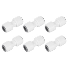 sourcing map 3Pcs Push to Connect Fittings, 5/16" OD x 5/16" OD Air Hose Fittings Tube&Hose&Pipe Quick Connect Fitting Plastic Straight Union Coupling for RO Water System, White (8-8mm)