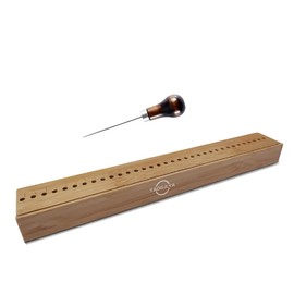 11.8 Inch Bamboo Signature Punching Tools for Book Binding Kits - Bookbinding Kit with Awl - for DIY Bookbinding Crafts and Sewing Supplies