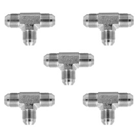 5/8" JIC Male x 5/8" JIC Male x 5/8" JIC Male Tube Union Tee Joiner Corner/Elbow Hydraulic Fitting (5-PACK) | 2603-10-10-10