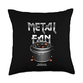 Dutch Oven BBQ Metal Fan Design Dutch Oven Throw Pillow