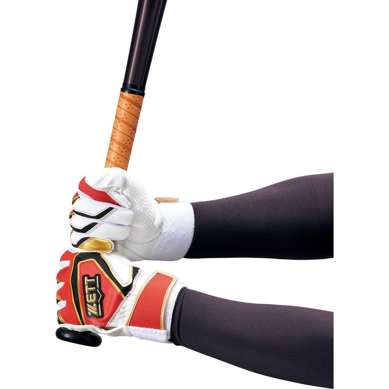 ZETT BG19202 Impact Zet, Batting Gloves, Ambidextrous, Red x White