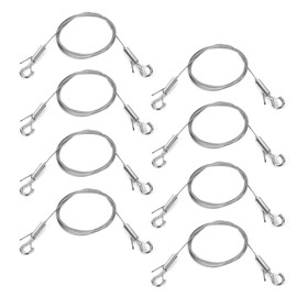 8pcs Stainless Steel Picture Wire Hanging Kit, 2mx1.5mm Adjustable Mirror Hanging Hardware with Hooks Picture Hanging Tool for Frame Billboard Light Hold Up to 44lbs