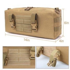 WYNEX Tactical Increment Molle Pouch, Vertical EDC Utility Pouches Sling Bag Military Multi-Purpose Large Capacity with Shoulder Strap Waterproof Attachment Modular Design