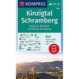 KOMPASS Wanderkarte Kinzigtal Schramberg, Haslach, Wolfach, Schiltach, Hornberg: 3in1 Wanderkarte 1:25000 mit Aktiv Guide inklusive Karte zur offline ... Langlaufen. (KOMPASS-Wanderkarten, Band 880)