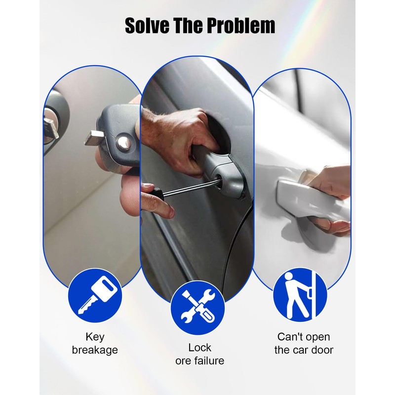 EMIHO Front Left Exterior Door Handle and Door Lock Cylinder