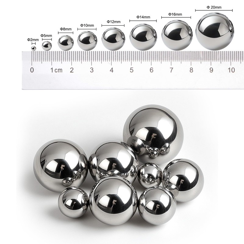 HiPicco 3/8 Inch Bearing Balls 304 Stainless Steel G100 Precision