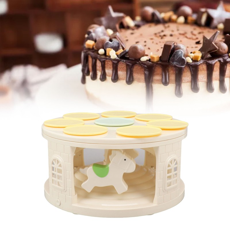 Rotary Dessert Machine LED Carousel Automatic Rotating Dessert Display Table