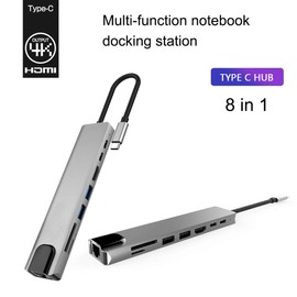 Multi-Function Notebook Docking Station (USB Type C 8-in-1 Hub)