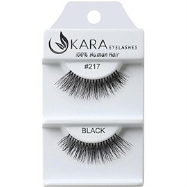 u KARA 100% Human Hair Natural False Eyelashes (#K-EL-217-12 Pack) Fake Lash Makeup