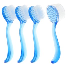 4 Piezas Cepillo De Uñas De Acrílico Cepillo De Limpieza Facial Cepillo De Limpieza De Cara De Mano Depurador Facial Exfoliante Depurador De Limpieza Escarchado Cepillo De Cuerno