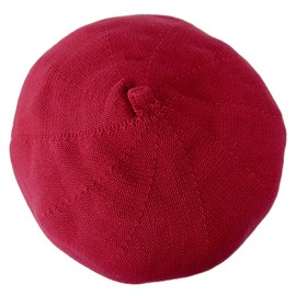 JIRROUZ Cotton Beret, Adult, Kids, Baby (20 Colors in Total) (3 Sizes) Summer, Colorful, Simple, Knit, Men's, Women's, Unisex, red (orange-ish)