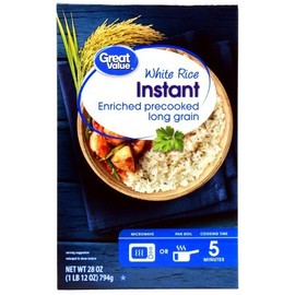 Instant White Rice, 28 oz (3 Pack) Great Value Delicious Enriched Long Grain