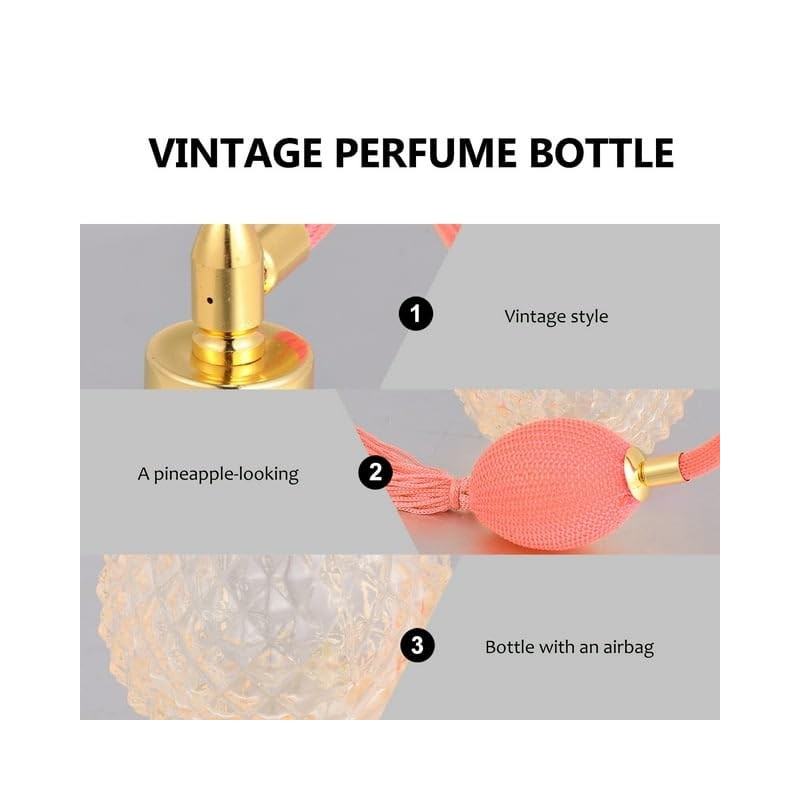 SCOLAND Vintage Perfume Spray Bottle Refillable Perfume Glass Atomizer Empty