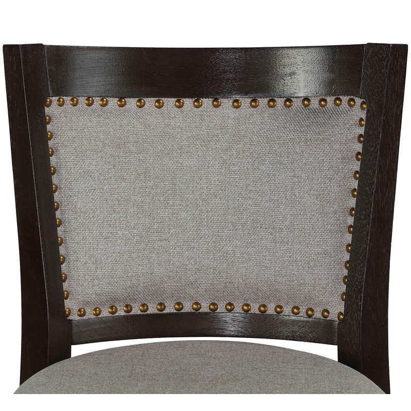 Cortesi Home Ferne Solid Wood Swivel Counter Stool, 24" Gray