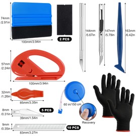 Annyswit 26 PCS Window Tint Film Tools Set, Car Window Tint Kit, Tool Car Vinyl Wrap Tool Set, Vinyl Wrap Tools for Car Wrapping and Window Film Application, Includes Squeegee, Scraper, Trim