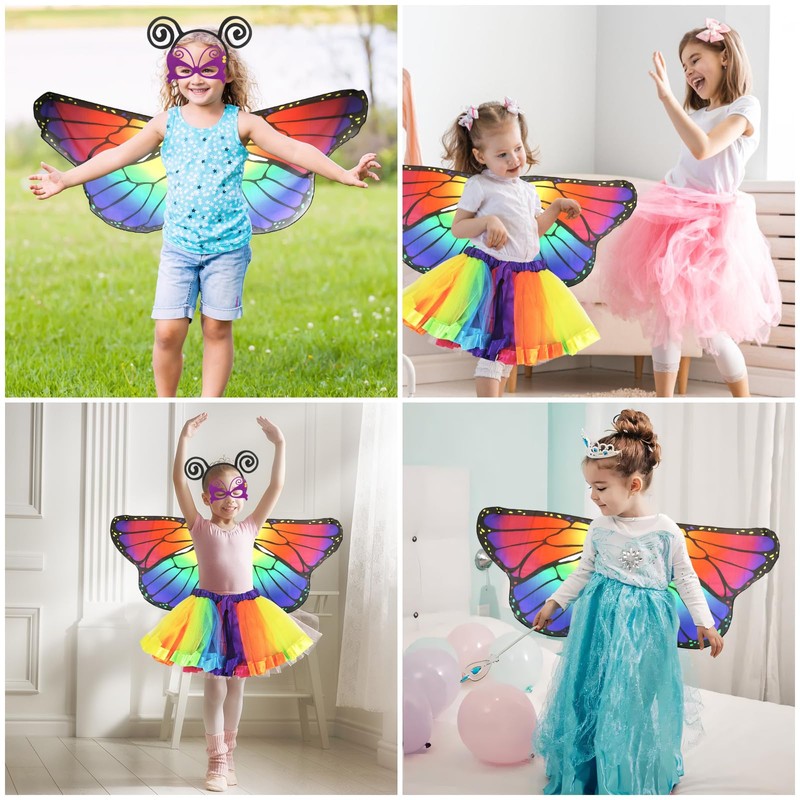 Komicea Pack of 5 Butterfly Costume Children Girls Butterfly Wings